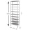 AMOS 10-Tier Extendable Shoe Organiser - White | Shoe Storage Rack 9