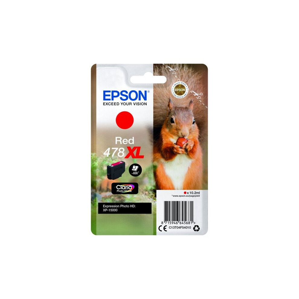 Epson Squirrel Singlepack Red 478XL Claria Photo HD Ink Original 1 pcs - Image 11
