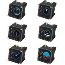 Pannello strumenti di volo - Cablatto - Saitek by Logitech G - Pannello strumenti Pro Flight - Compatibile con PC - Nero