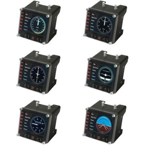 Logitech Panneau d'instruments de vol - Filaire - Saitek by Logitech G - Pro Flight instrument panel - Compatible PC - Noir