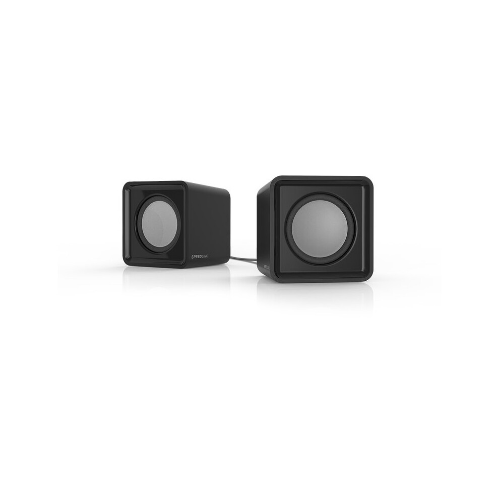 SPEEDLINK Twoxo Stereo Compact Cube USB Powered Speakers, Black