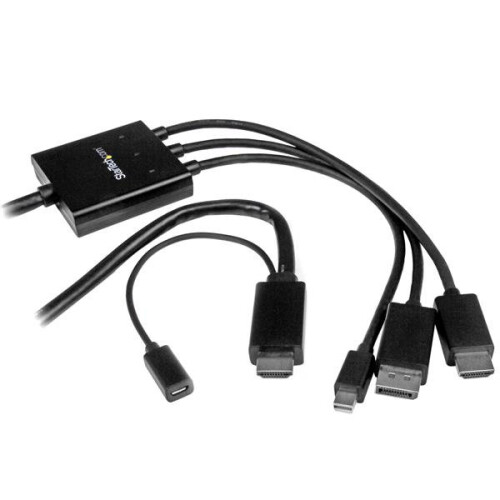 StarTech.com Cable adaptador HDMI - STARTECH.COM - 2 m - Negro - HDMI, DisplayPort, Mini DisplayPort