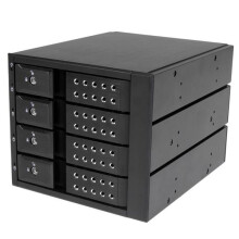STARTECH Verwijderbare rack zonder lade voor 4 x HDD SAS II/SATA III 6Gb/s van 3,5" - Aluminium