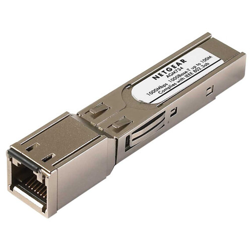 Netgear Módulo SFP - NETGEAR - AGM734 - 1000BASE-T - RJ45 - Até 100m
