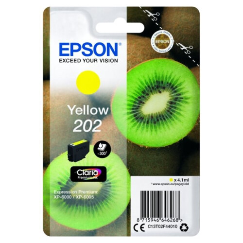 Epson Cartucho de tinta EPSON 202 - Amarillo - 4,1 ml - Original