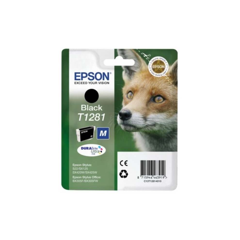 Epson C13t12814011 (T1281) Ink Cartridge 170 Pages, 6Ml Black 8715946463919