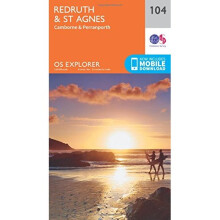 OS Explorer Map (104) Redruth and St Agnes