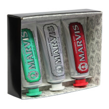 Marvis Travel 3 Flavours Gift Box - Whitening Mint, Classic Strong Mint & Cinnamon Mint (3 x 25ml)