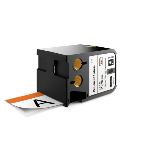 DYMO DYMO 1868713 Black on white + orange header label-making tape