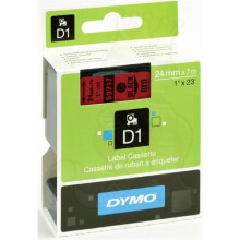 DYMO LabelManager -nauhakasetti D1 24mm x 7m musta/punainen (yhteensopiva LabelManagerin ja LabelWriter Duon kanssa)