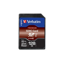Scheda memoria flash - VERBATIM - 128 Go - SDXC UHS-I - Classe 10 - Velocità 104 Mo/sec