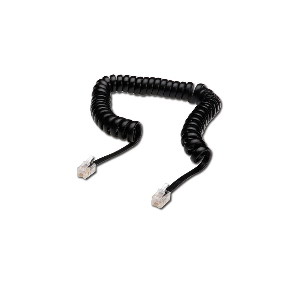 Digitus Ak-460101-040-S 4M Transparent Telephony Cable Black 4016032330127