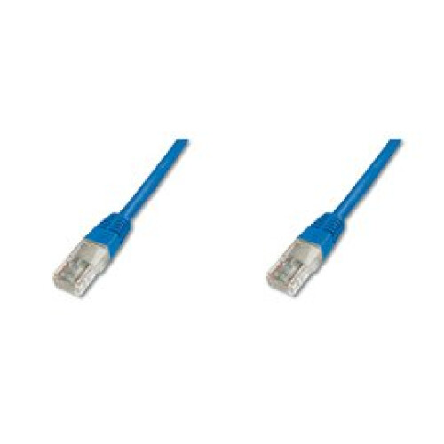 Digitus Patch Cable, UTP, CAT5E 0.5m 0.5m Blue networking cable