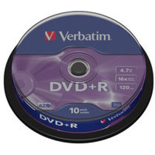 Verbatim Set van 10 DVD+R VERBATIM 4,7Go x16