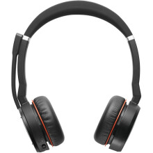 Jabra Evolve 75 MS Stereo Binaural Head-band Black, Red headset