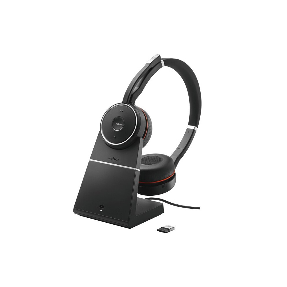 Jabra Evolve 75 Uc Stereo Binaural Head-Band Black, Red Headset
