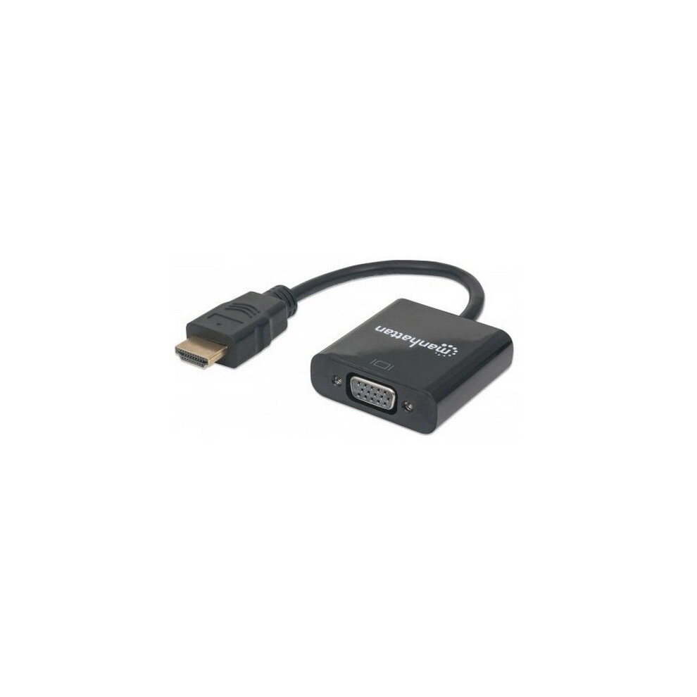 Manhattan Hdmi - Vga Hdmi Vga, Micro-Usb Cable... Black 766623151467