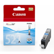 CANON Pakkauksessa 1 mustepatruuna - CLI-521C - Syaani - vakiokapasiteettinen läpipainopakkaus hälytyksellä