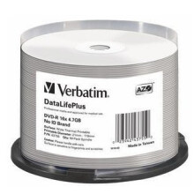 DVD-R VERBATIM 43755 - 50 supports - 4.7 Go - 16x - Spindle - Impression thermique large blanche