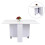 Homcom HOMCOM Mobile Drop Leaf Dining Table Folding Desk w/ 2 Wheels White 4