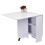 Homcom HOMCOM Mobile Drop Leaf Dining Table Folding Desk w/ 2 Wheels White 8