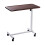 Homcom HOMCOM C-Shaped Mobile End Table Nightstand with Casters Brake Walnut 6