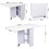 Homcom HOMCOM Mobile Drop Leaf Dining Table Folding Desk w/ 2 Wheels White 2