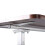 Homcom HOMCOM C-Shaped Mobile End Table Nightstand with Casters Brake Walnut 4