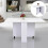 Homcom HOMCOM Mobile Drop Leaf Dining Table Folding Desk w/ 2 Wheels White 3