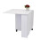 Homcom HOMCOM Mobile Drop Leaf Dining Table Folding Desk w/ 2 Wheels White 5