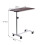 Homcom HOMCOM C-Shaped Mobile End Table Nightstand with Casters Brake Walnut 2