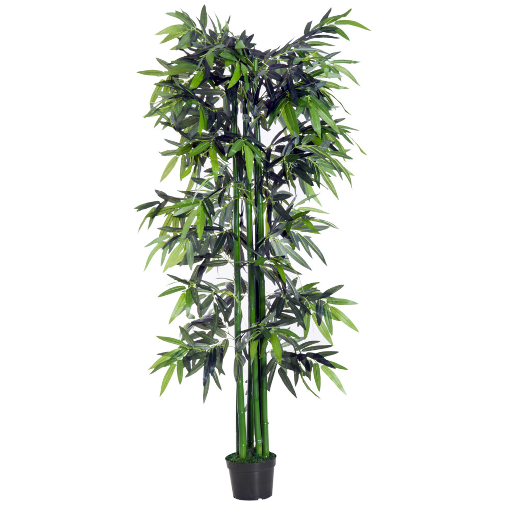 Outsunny 6ft Artificial Bamboo Tree | Large Fake Bamboo Plant