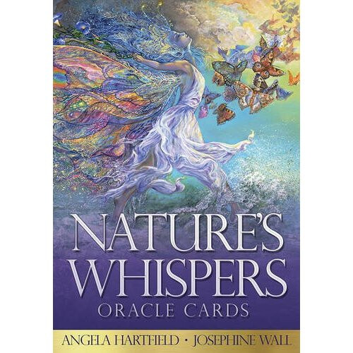 Nature's Whispers Oracle Cards: 50 full colour cards and 72-page guidebook set, packaged in a hard-cover box.