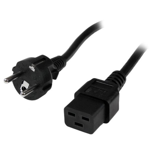 StarTech.com Cavo di alimentazione Schuko CEE7 a IEC 320 C19 per computer - STARTECH.COM - 2m - Nero