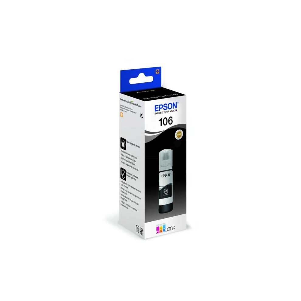 Epson C13T00R140 (106) Ink cartridge bright black, 5K pages, 70ml