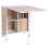 Homcom Homcom Foldable Dining Table - Oak & White | Folding Computer Desk 5