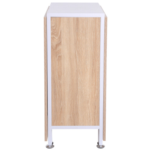 Homcom Homcom Foldable Dining Table - Oak & White | Folding Computer Desk 2