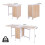Homcom Homcom Foldable Dining Table - Oak & White | Folding Computer Desk 8