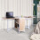 Homcom Homcom Foldable Dining Table - Oak & White | Folding Computer Desk 9