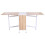 Homcom Homcom Foldable Dining Table - Oak & White | Folding Computer Desk 2