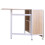 Homcom Homcom Foldable Dining Table - Oak & White | Folding Computer Desk 4
