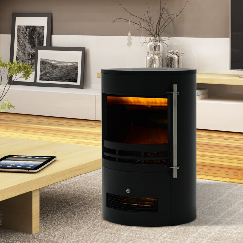 Homcom Homcom 1800W Freestanding Coal Effect Electric Fire 2