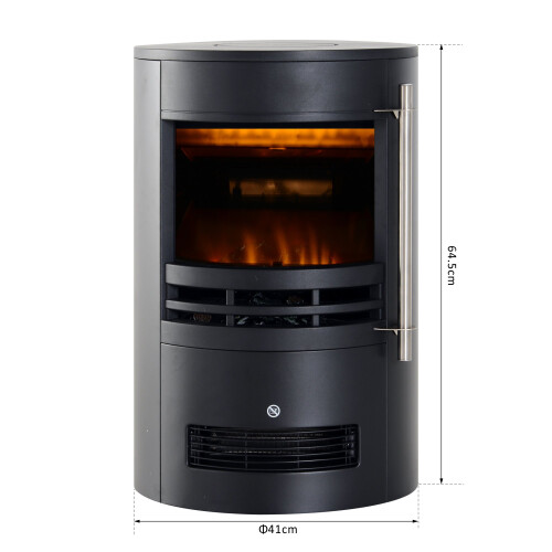 Homcom Homcom 1800W Freestanding Coal Effect Electric Fire 1