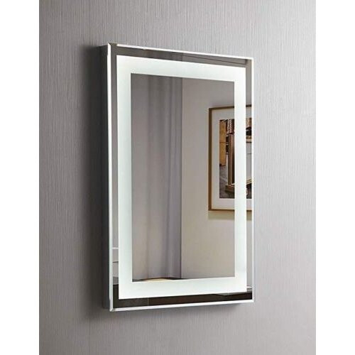 Croydex Croydex Rookley Vertical Mirror Hang 'N' Lock Illuminated, Wall Hung
