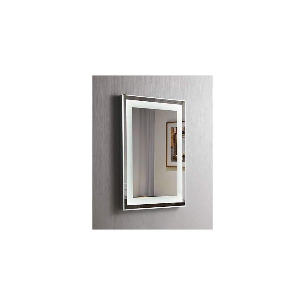 Croydex Rookley Vertical Mirror Hang 'N' Lock Illuminated, Wall Hung