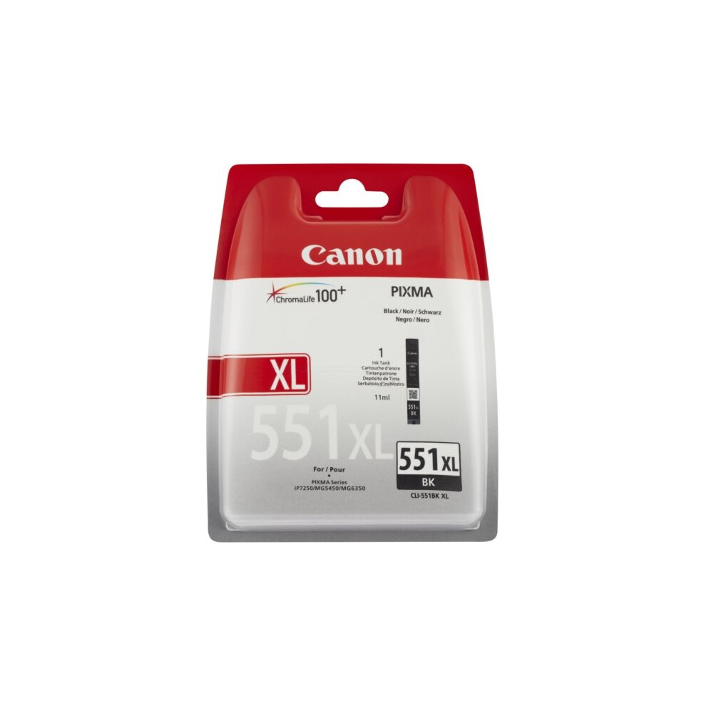 Canon 6443B004 (551 BKXL) Ink cartridge black, 950 pages, 11ml