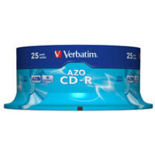 CD-R VERBATIM 80 min 52x (25) - 700 Mo Super Azo - Confezione a torta