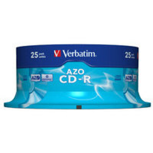 Verbatim CD-R VERBATIM 80 min 52x (25) - 700 Mo Super Azo - Cake Box