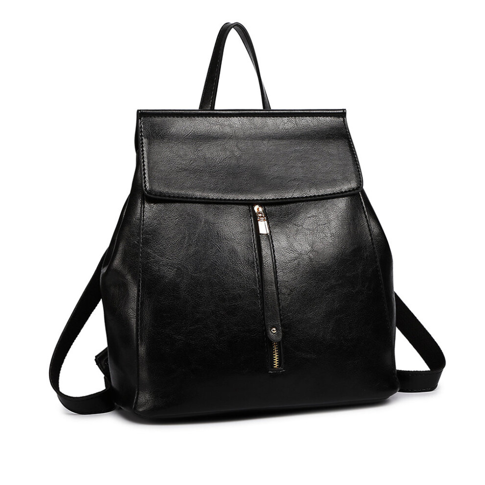 (Black 6833) Faux Leather Women's Fashion Backpack