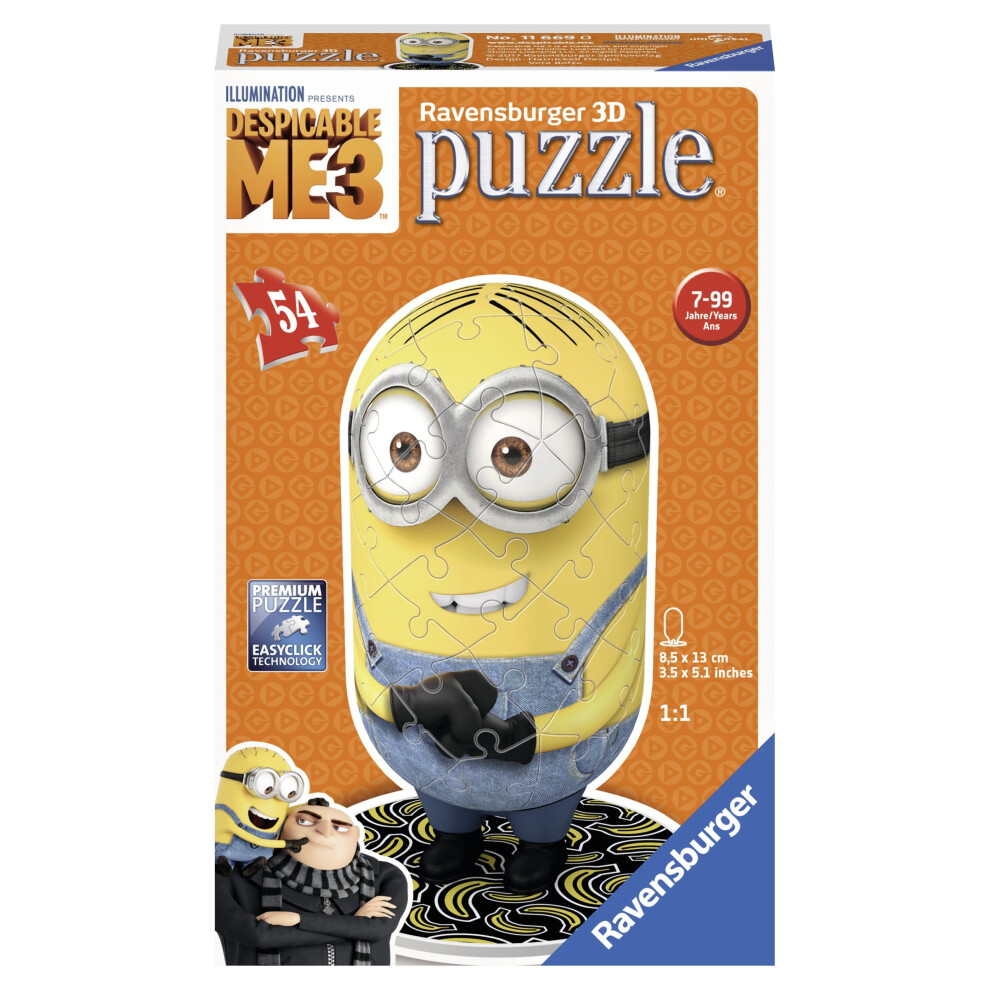 Ravensburger 11669 Despicable Me 3 Minions 54 Piece 3D Jigsaw Puzzle